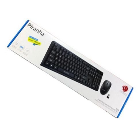 PIRANHA 2335 Kablosuz Klavye Mouse Set Tek Usb Stick Ile Çalışır