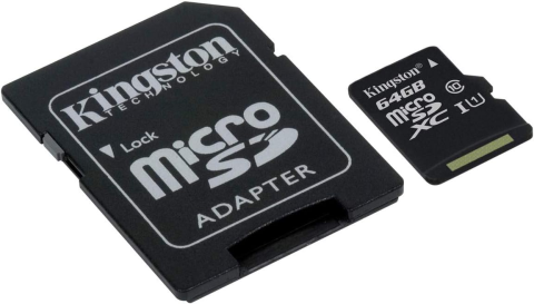 Kingston Canvas Select Plus SDCS2/64GB Class 10 UHS-I U1 A1 V10 64 GB Micro SD Kart