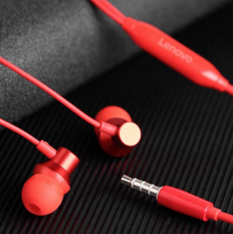 Lenovo HF-130 Kırmızı Kablolu Mikrofonlu Kulak İçi Kulaklık