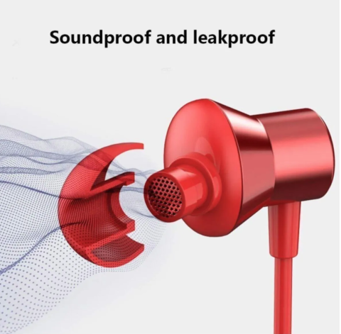 Lenovo HF-130 Kırmızı Kablolu Mikrofonlu Kulak İçi Kulaklık