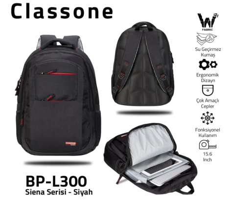 Classone Siena BP-L300 15.6'' Notebook Sırt Çantası