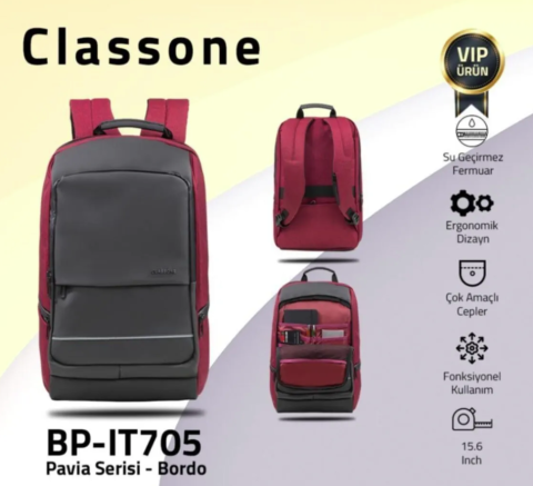 Classone BP-IT705 Pavia 15.6'' Notebook Sırt Çantası