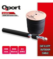 Qport Q-CATO2 CAT6 UTP Siyah 500 m Network Kablosu