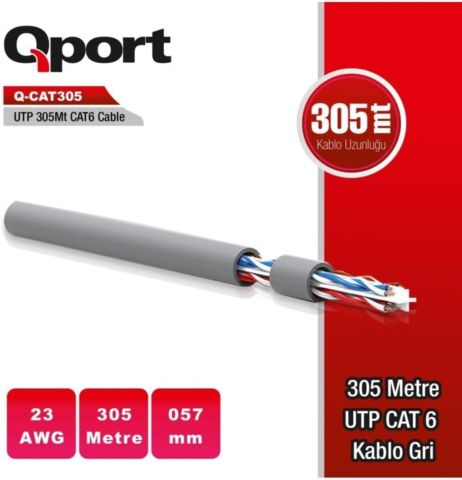 Q-CAT305 CAT6 305 m Patch Kablo