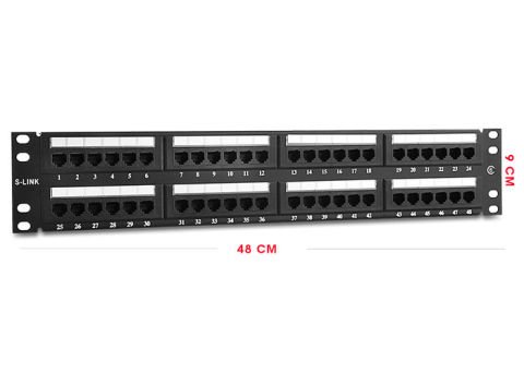 S-Link SL-P648 48 Li UTP CAT6 Patch Panel