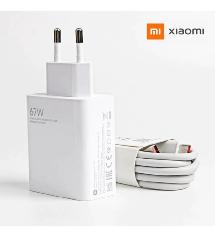 Xiaomi 67 Watt Turbo Şarj Cihazı +Usb Type-C Şarj Kablosu