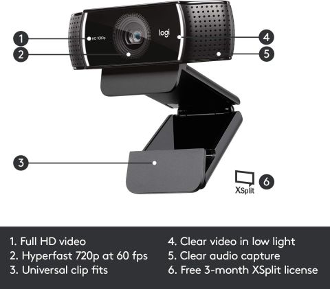Logitech C922 HD Pro Web Kamera 960-001088