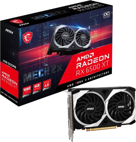 MSI RX 6500 XT Mech 2X 4G OC 64 Bit GDDR6 4 GB Ekran Kartı