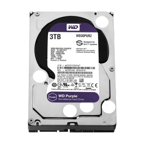 WD Purple 7x24 3 5'' 3tb 64MB Sata 6gb/s