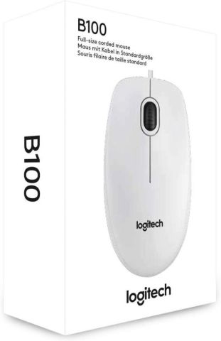 Logitech B100 910-003360 Beyaz Optik Kablolu Mouse