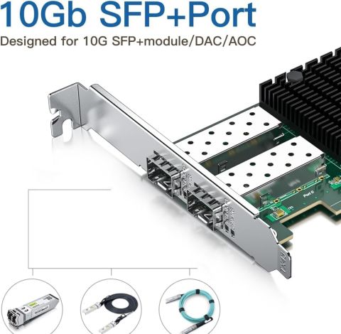 ThinkSystem Intel X710-DA2 PCIe 10Gb 2-Port SFP+ Ethernet Adapter