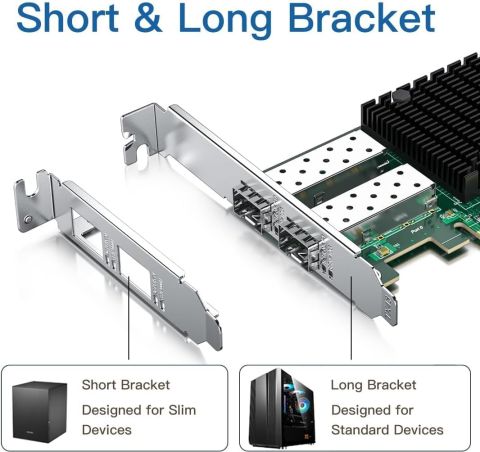 ThinkSystem Intel X710-DA2 PCIe 10Gb 2-Port SFP+ Ethernet Adapter