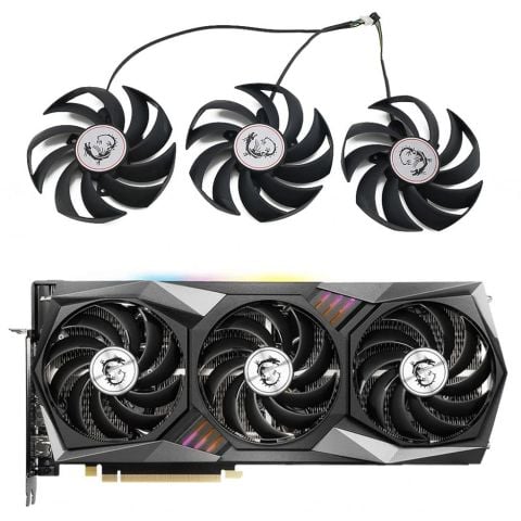 MSI GeForce RTX3080 3080Ti RTX3060 3060 3060 Ti RTX 3070 3080 3090 Gaming X Trio Yedek Fanı için PLD09210S12HH DC12V 0.40A 4Pin