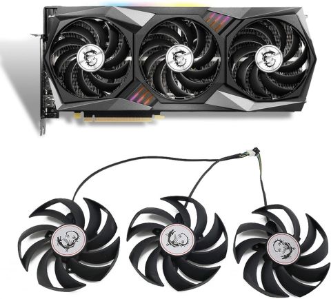 MSI GeForce RTX3080 3080Ti RTX3060 3060 3060 Ti RTX 3070 3080 3090 Gaming X Trio Yedek Fanı için PLD09210S12HH DC12V 0.40A 4Pin