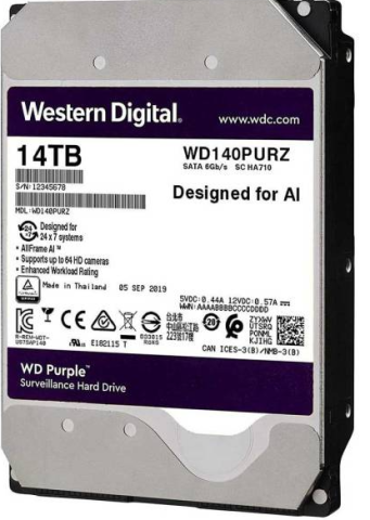 Western Digital 14TB 3.5 PURPLE-WD140PURP-SATA3.0 7200