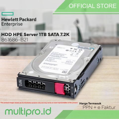 Hpe 1TB 3,5'' 7.2K 6G LFF SATA RPM 861686-B21 Sunucu Diski