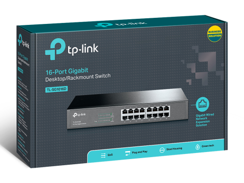 TP-Link TL-SG1016D 16 Port 10/100/1000 Mbps Gigabit Switch