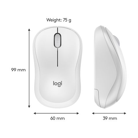 Logitech M221 Beyaz Silent Wireless Optik Mouse