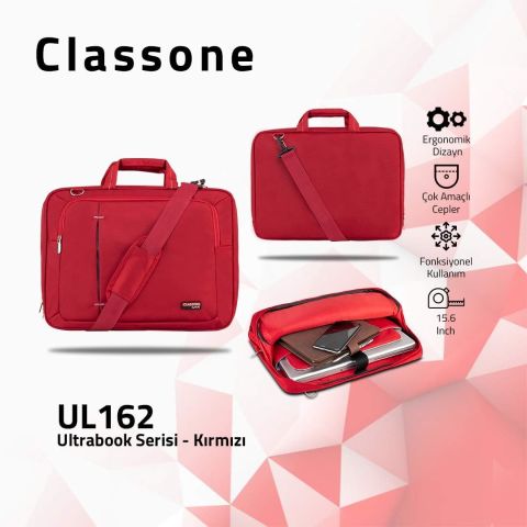 CLASSONE UL162 ULTRACASE SERISI NOTEBOOK ÇANTASI KIRMIZI