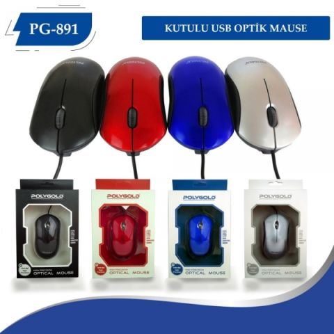Polygold PG-891 Optik Kablolu Mouse