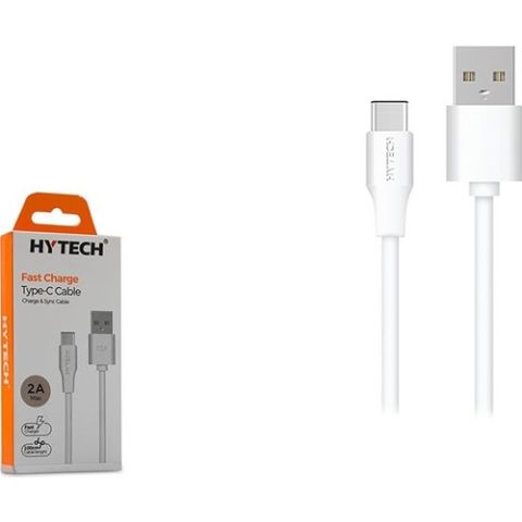 Hytech HY-X105 1m 2A Type-C Beyaz Şarj Kablosu