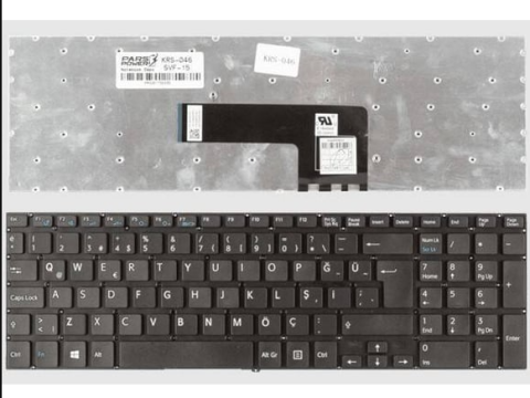 Sony İle Uyumlu Vpcf22m1e, Vpc-F22m1e, Vpcf22s1e/B, Vpc-F22s1e/B Notebook Klavye Siyah Tr