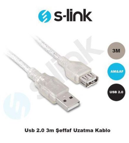 S-link SL-AF2003 3mt USB 2.0  Uzatma Kablosu