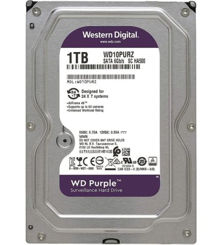 Western Digital Purple WD11PURZ SATA 3.0 5400 RPM 3.5'' 1 TB Harddisk