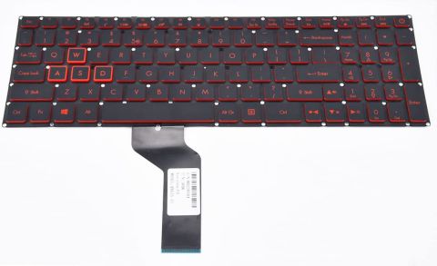 Acer Nitro 5 AN515-31 AN515-41 AN515-42 AN515-51 AN515-52 AN515-53 N16C7 N17C1 siyah TR - Backlit - Kırmızı Tuş Klavey