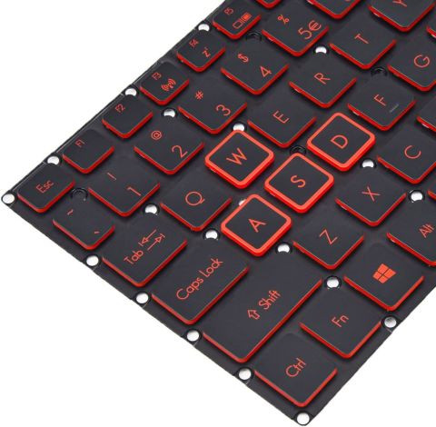 Acer Nitro 5 AN515-31 AN515-41 AN515-42 AN515-51 AN515-52 AN515-53 N16C7 N17C1 siyah TR - Backlit - Kırmızı Tuş Klavey