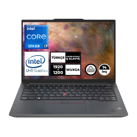 Lenovo Thinkpad E14 Gen 5 I7-13700H 32GB 1tb SSD 14'' Wuxga Freedos Taşınabilir Bilgisayar 21JLS20KTX004