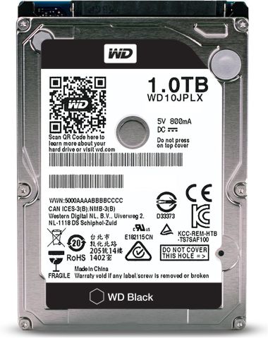 Western Digital 1 TB Black WD10SPSX 2.5'' SATA 3.0 7200 RPM Harddisk