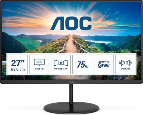 AOC 27 Q27V4EA IPS 2K MM Monitör 4ms Siyah