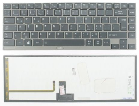 Toshiba Z930 Z935 Notebook Klavye - Siyah - Backlit