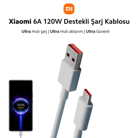 Xiaomi 33w-66w-120w Turbo Şarj Kablosu