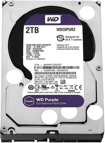 Western Digital 3.5'' 2 TB Purple WD22PURZ SATA 3.0 5400 Rpm Harddisk