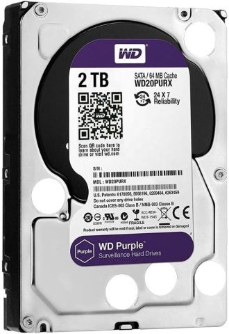 Western Digital 3.5'' 2 TB Purple WD22PURZ SATA 3.0 5400 Rpm Harddisk