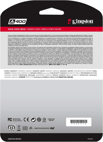 Kingston A400 SA400S37/120G SATA 3.0 2.5'' 120 GB SSD