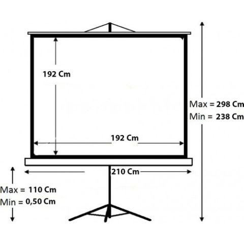 Codegen Projeksiyon Perdesi 200x200 Ayaklı TX-20