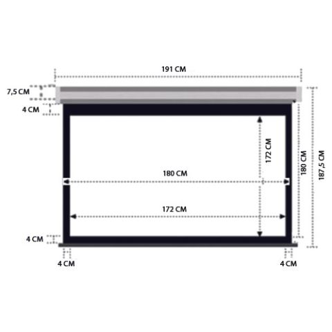 Codegen Projeksiyon Perdesi STORLU 180x180 (AX-18)