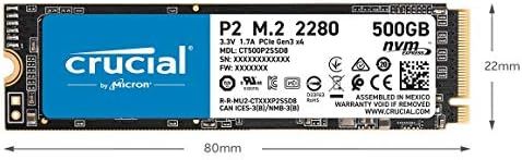 Crucial P2 CT500P2SSD8 PCI-Express 3.0 500 GB M.2 SSD