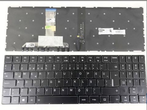 Lenovo Legion Y520, Y520-15IKB, Y720, Y720-15IKB, Y520-15IKBN siyah/ ışıklı klavye