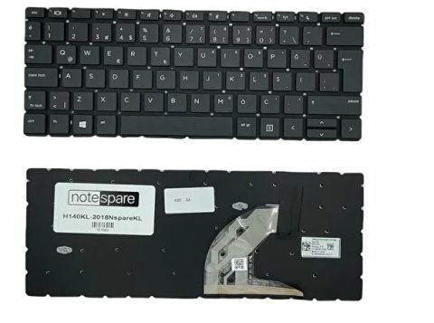 Hp ile Uyumlu Probook 430 G6, 435 G6 Notebook Klavye Siyah Tr