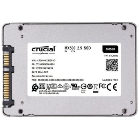 Crucial MX500 CT2000MX500SSD1 SATA 3.0 2.5'' 2 TB SSD