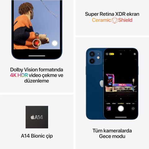 iPhone 12 128 GB Mavi