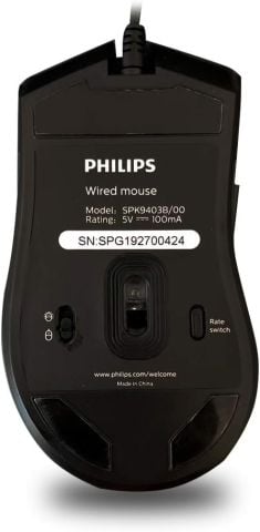 Philips SPK9403B Kablolu Optik Oyuncu Mouse