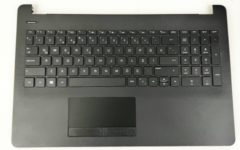 HP Siyah Renk 15-bw, 15-bs, 15-br, Üst kasa palmrest klavye touch kasası