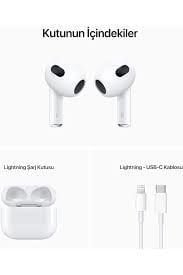 Apple AirPods 3. Nesil MPNY3TU/A ve Lightning Şarj Kutusu Bluetooth Kulak İçi Kulaklık