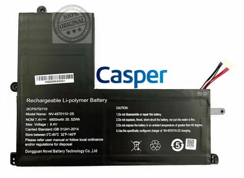 Casper Nirvana C350 NV-4570110-2S celeron Batarya Pil Orijinal (Celeron İşlemcili Modeller İçin L tipi