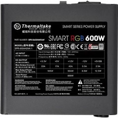 Thermaltake Smart RGB 600W 80+ Güç Kaynağı